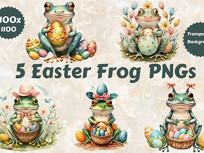 Easter Frog Illustration Clipart by Aimen Bashir on Dribbble