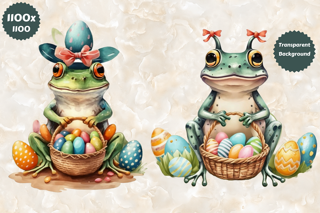 Easter Frog Illustration Clipart by Aimen Bashir on Dribbble