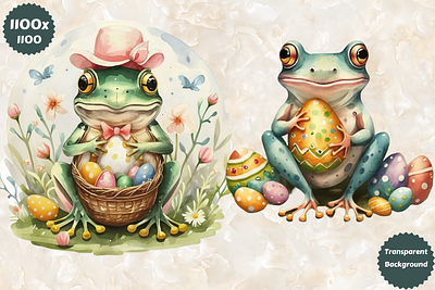 Easter Frog Illustration Clipart 3d abstract art aesthetic aesthetic print aesthetic printable aesthetic wall art animation artist branding design easter easter frog graphic design happy easter day illustration logo motion graphics ui