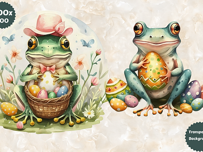 Easter Frog Illustration Clipart 3d abstract art aesthetic aesthetic print aesthetic printable aesthetic wall art animation artist branding design easter easter frog graphic design happy easter day illustration logo motion graphics ui