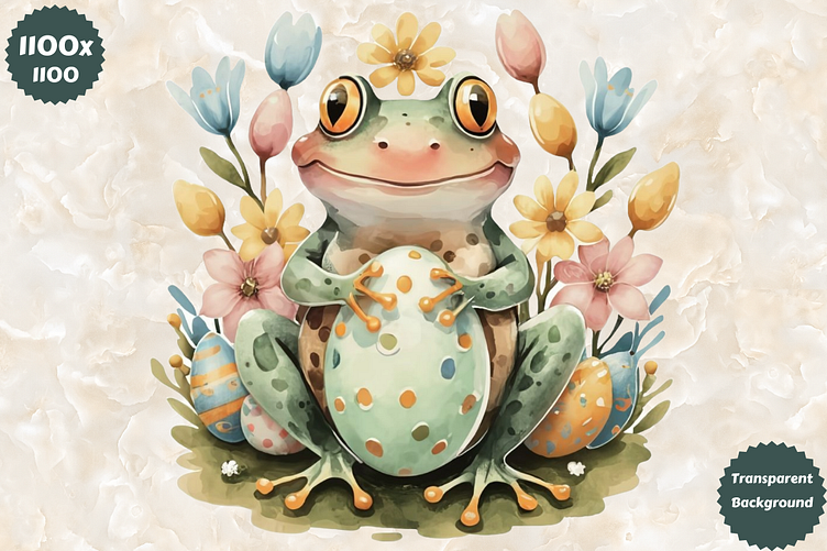 Easter Frog Illustration Clipart by Aimen Bashir on Dribbble