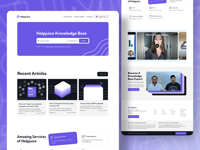 Customer Service SaaS landing page - Helpjuice customer service customer support design system figma management mockup saas support user flow