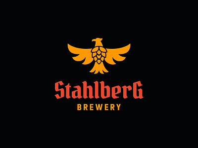 Stahlberg bar craft brewery beer beer hops bird brand identity branding design eagle emblem graphic design hops icon identity illustration logo logo design logotype mark symbol visual identity