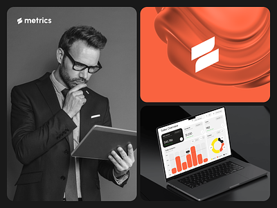 Metrics - Branding for the Business Analytic Platform brand book branding business concept logo logotype ui uiux ux visual identity