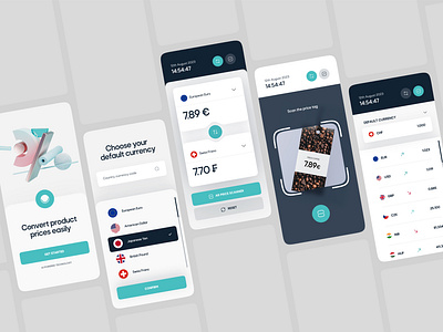 Currency Converter app design design figma graphic design mockup ui uiux ux