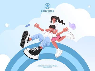 Converse : We Are All Stars - Character 2d 2d illustration branding character cheerfull converse design character fun graphic design illustration shoes