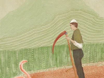 Besa në Gjarpër albania besa digital painting ehnography etnologji illustration kosova pagan snake traditional