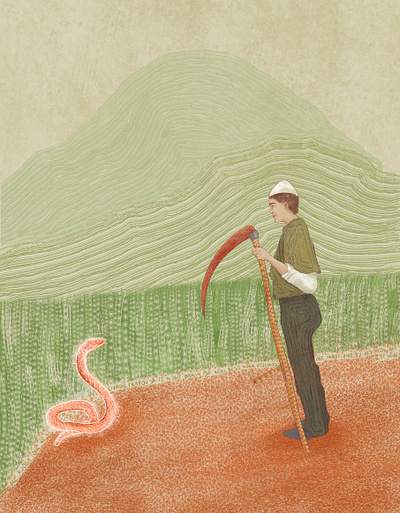 Besa në Gjarpër albania besa digital painting ehnography etnologji illustration kosova pagan snake traditional