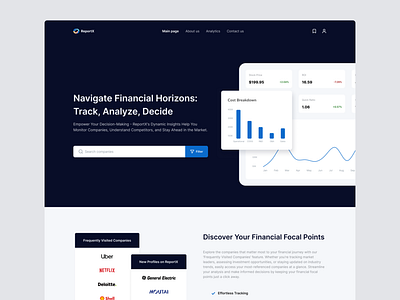 Financial Reporting Platform dashboard financial financial news financialplatform ui ui design uiux ux uxui uxui design web