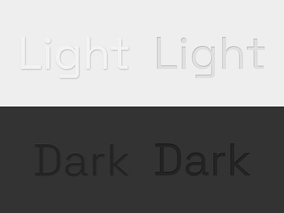 Light & Shadow light neumorphism shadow typography