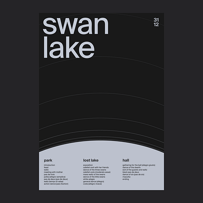 Poster in Swiss style ballet branding poster poster design swiss style swiss typography typography ui design web design