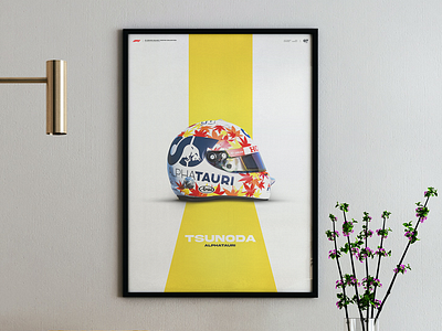 Yuki Tsunoda Helmet Poster | Alphatauri | Formula 1 alphatauri art design f1 f1 poster formula 1 formula1 graphic design motorsport poster poster design racing sport