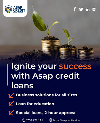 ASAP CREDIT SOCIAL MEDIA POSTER branding graphic design ui