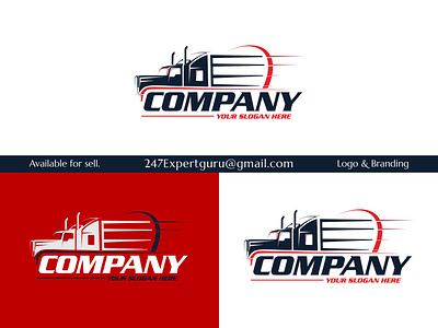 Trucking Logo. Trucking Company Logo Design. Premium Logo Vector 3d animation branding graphic design logo motion graphics truck logo design ui