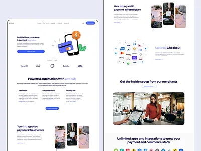 Landing Page/Home Page Design fintech homepage landing page ui ux web design website