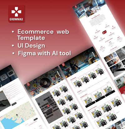 GROWMAX - Labels Manufacturing Ecommerce Website Template figma logo ui website template