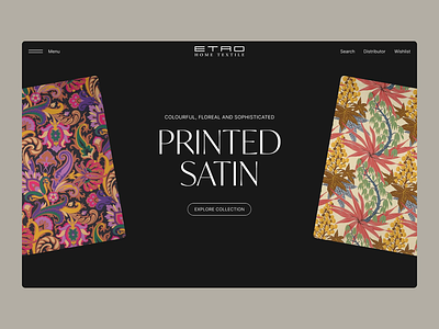 Etro Textile – From HP to PLP animation color concept design digital elegant fabric fashion homepage icon listing minimal pattern product page texture typography ui ux web website