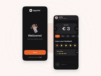 Online Tip Mobile Application app application auto automation design development ecom ecommerce food foodtech innovative mobile online payment self service solution technology tip tips ui ux