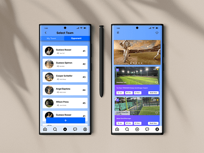 Purezza Technologies | Sports Bookin App - UI/UX Design app design figma graphic design mobile app sports ui uiux ux