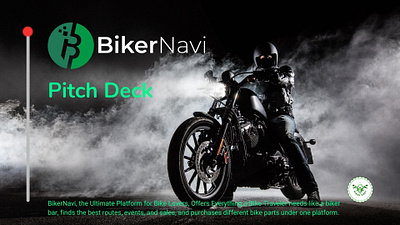 Pitch Deck BikerNavi branding graphic design