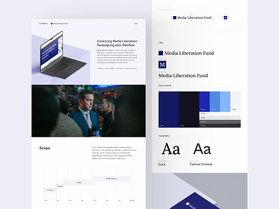 Media Liberation Fund - Case Study branding case study design designer redesign ui ux web design webflow website