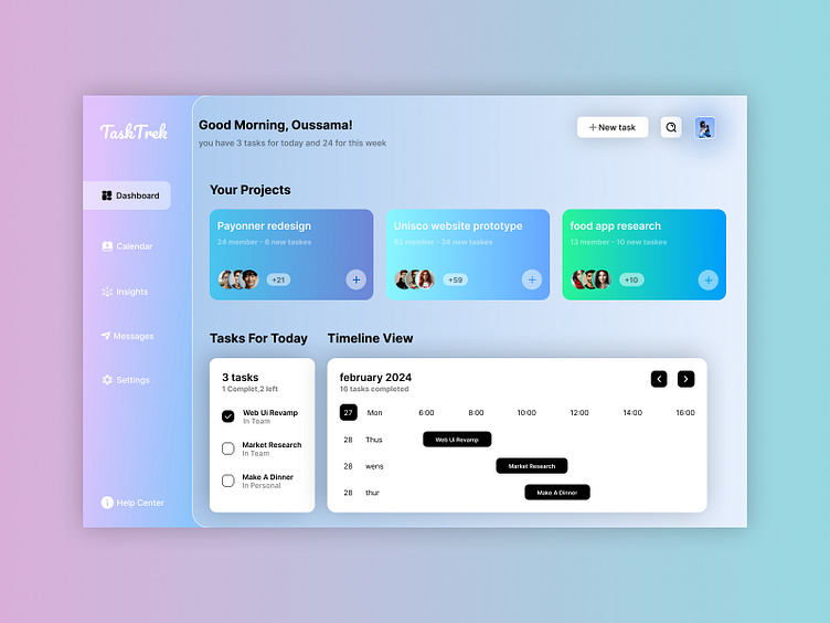 Project Management Tool UI/UX by Oussama a on Dribbble