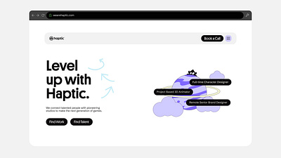 Haptic - UI brand identity branding design gaming graphic design homepage jobs logo recruitment symbol typography ui website