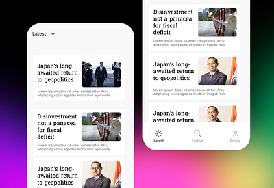 News App UI design app app design figma homescreen news app ui