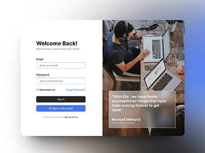 Sign in page for websites branding graphic design sign in sign up ui uiux website