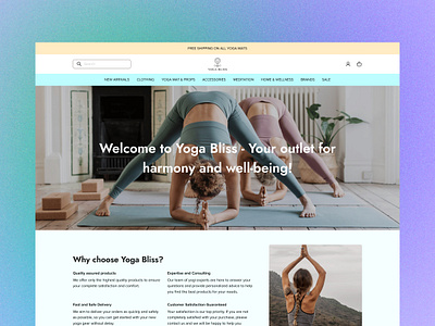 Yoga Bliss branding design figma graphic design logo ui ux website design