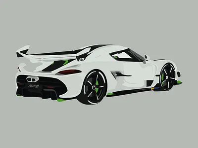 Koenigsegg Jesko Absolut caricature graphic design hypercar illustration koenigsegg jesko absolut