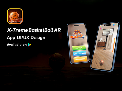 X-Treme Basketball AR Game game design illustration