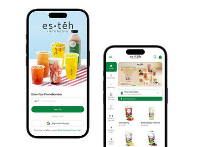 Esteh Indonesia App - Design Exploration design exploration fnb mobile app ui design