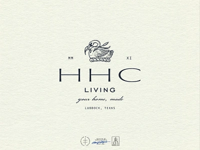 HHC Living Secondary Logo animal brand design brand identity branding branding design home decor identity design logo logo design luxury monochromatic rebrand rebranding retro sophisticated swan type typography vintage visual identity