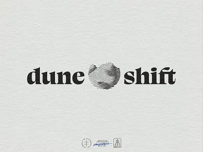 Dune Shift Secondary Logo black and white brand design brand identity branding branding design clean identity design logo logo design logo designer minimal minimalist logo minimalistic modern retro simple type typography vintage visual identity