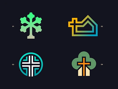 Church Logo Concepts - Name your Fav brand identity design branding church community creative logo cross dutch emblem faith god life logo logo design modern logo design netherlands tree trust unite visual identity design