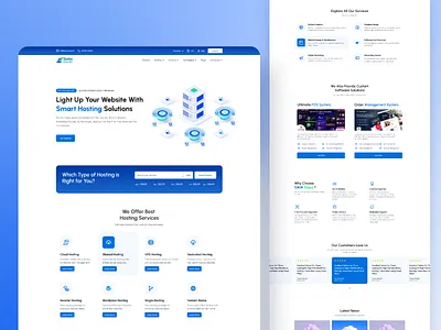 Web Hosting Agency UI Design agency ui design domain hosting landing page mordern agency ui user interface web hosting website design