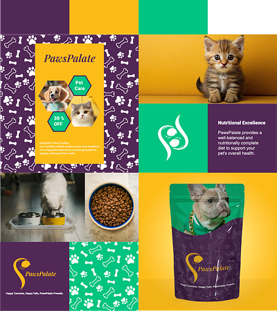 🐶🍽️PawsPalate! Pets Food Branding.🐾 adobeillustrator adobeindesign adobephotoshop branding expertgraphicdesigner furryfoodiedelight happypets healthytreats nutritionnurtured pawspalateexperience petfood qualityingredients tailwagginggoodness