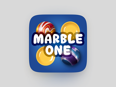 Marble One - Solitaire Puzzle Game Icon / Game Logo Design game icon game logo marbel game icon marbel game logo marbel logo marbel one redesign redesign solution