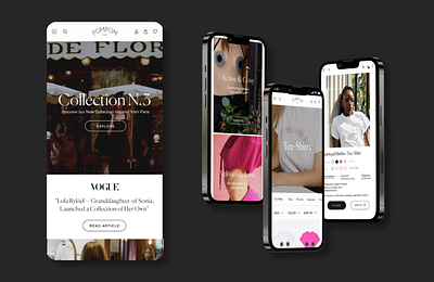 Mobile fashion luxury e-commerce product page | Pompom Paris branding category page clothing e commerce fashion fashion luxury interaction design landing page luxury mobile mobile design product page ui user experience user interface ux ux design