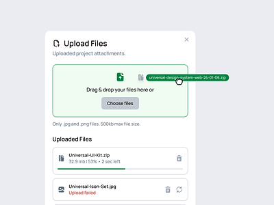 Upload Files 123done clean design system figma file icons loading minimalism modal ui ui kit upload upload file upload files
