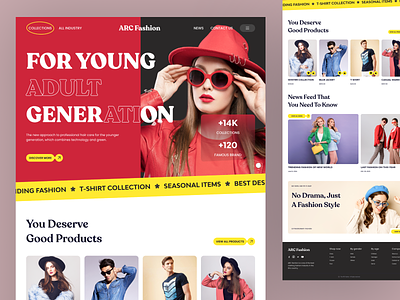Fashion - Ecommerce Website Design clothing brand e commerce design ecommerce ecommerce shop ecommerce website fashion e commerce fashion website landing page mens collections online shopping online store outfits problem solving ui ux design website design