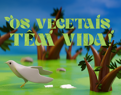 Os Vegetais têm Vida! - 3D Illustration 3d 3d art blender editorial illustration low poly plants render