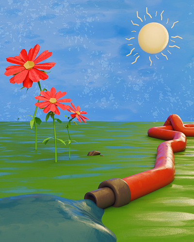 Os Vegetais têm Vida! - 3D Illustration 3d 3d art blender design editorial illustration low poly render