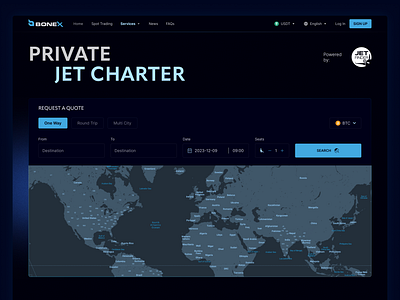 Private Jet Charter with Crypto charter crypto crypto design crypto jet cryptocurrency flight jet private flight private jet travel ui world