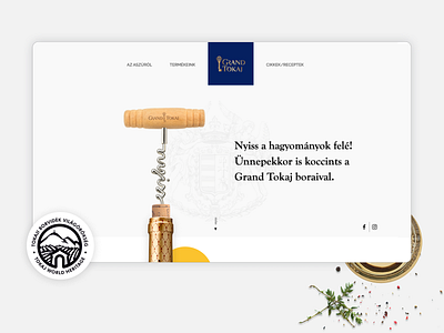 Grand Tokaj - Aszú aszú bootle hungary landing page nyiss tokaj ui webdesign wine