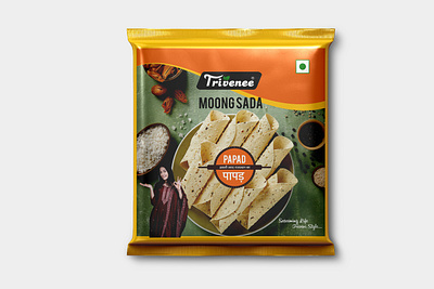 Papad Pouch Design branding fmcg food packaging mockup namkeen packaging papad product design snacks design