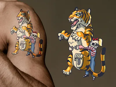 Hello, Kitty animal animals cat child children design girl graphic design illustration kitty story tattoo temporary tattoo tiger vector