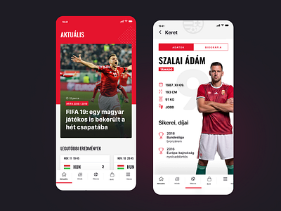 National 11 - Hungarian football app 6:3 app application football hungary identity mobil n11 soccer stadion ui