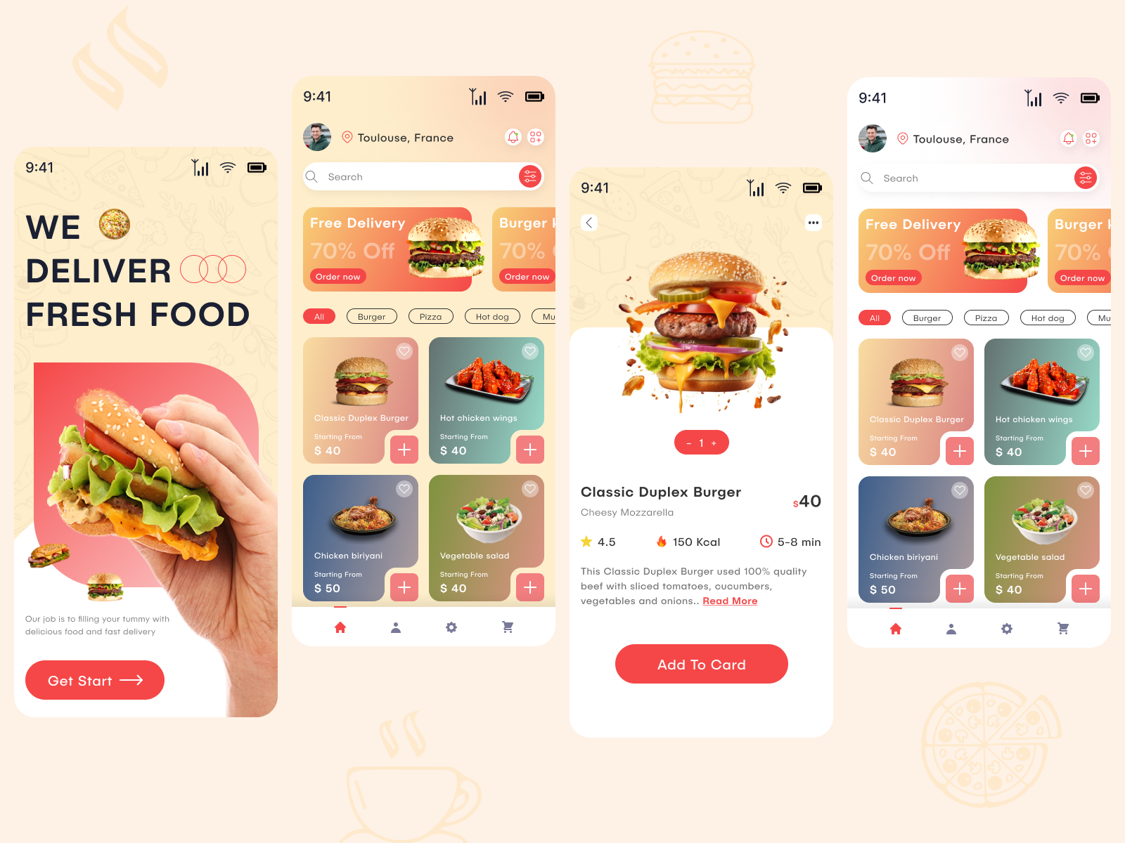 Food Delivery App 🍔 by Mr JD on Dribbble